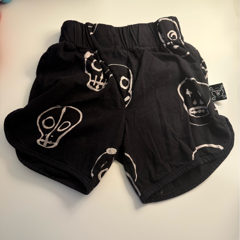 nununu Black and White Athletic Shorts